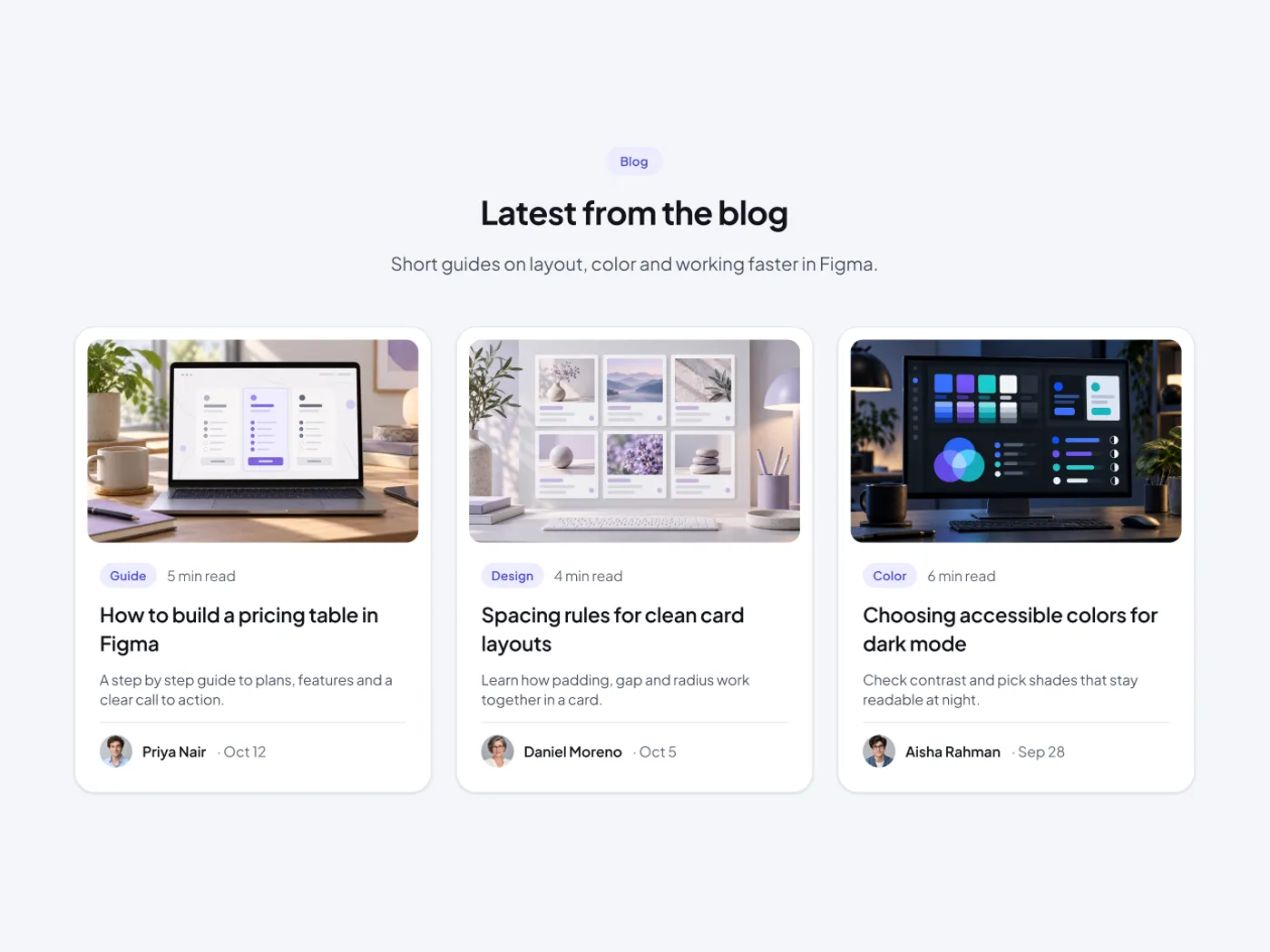 Blog Card UI for Figma