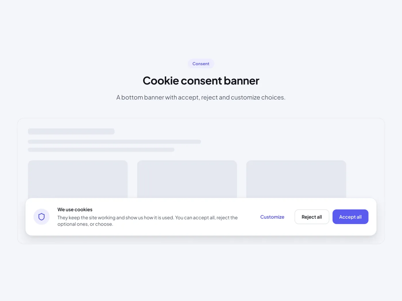 Cookie Consent Banner UI for Figma