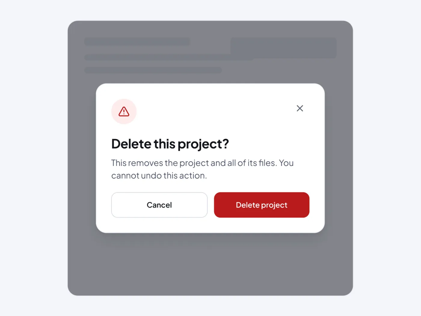 Premium Delete Confirmation Modal UI for Figma
