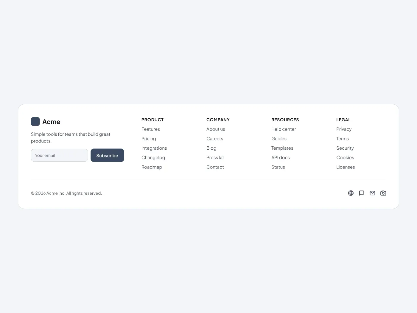 Premium Footer with Multiple Columns UI for Figma