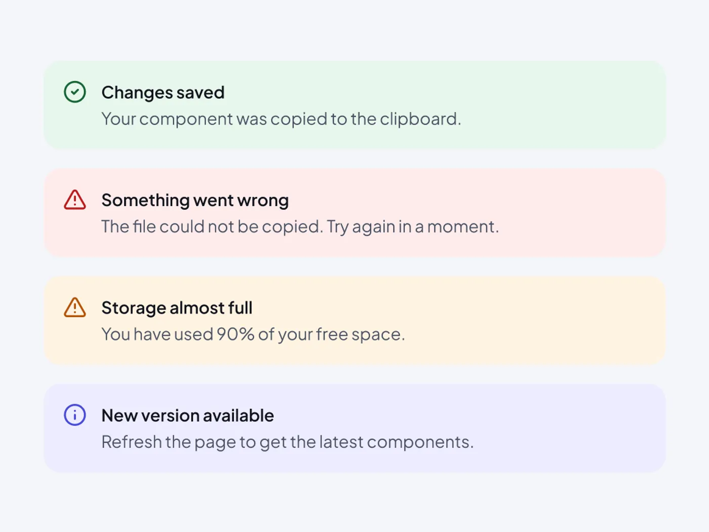 Inline Alert Messages UI for Figma
