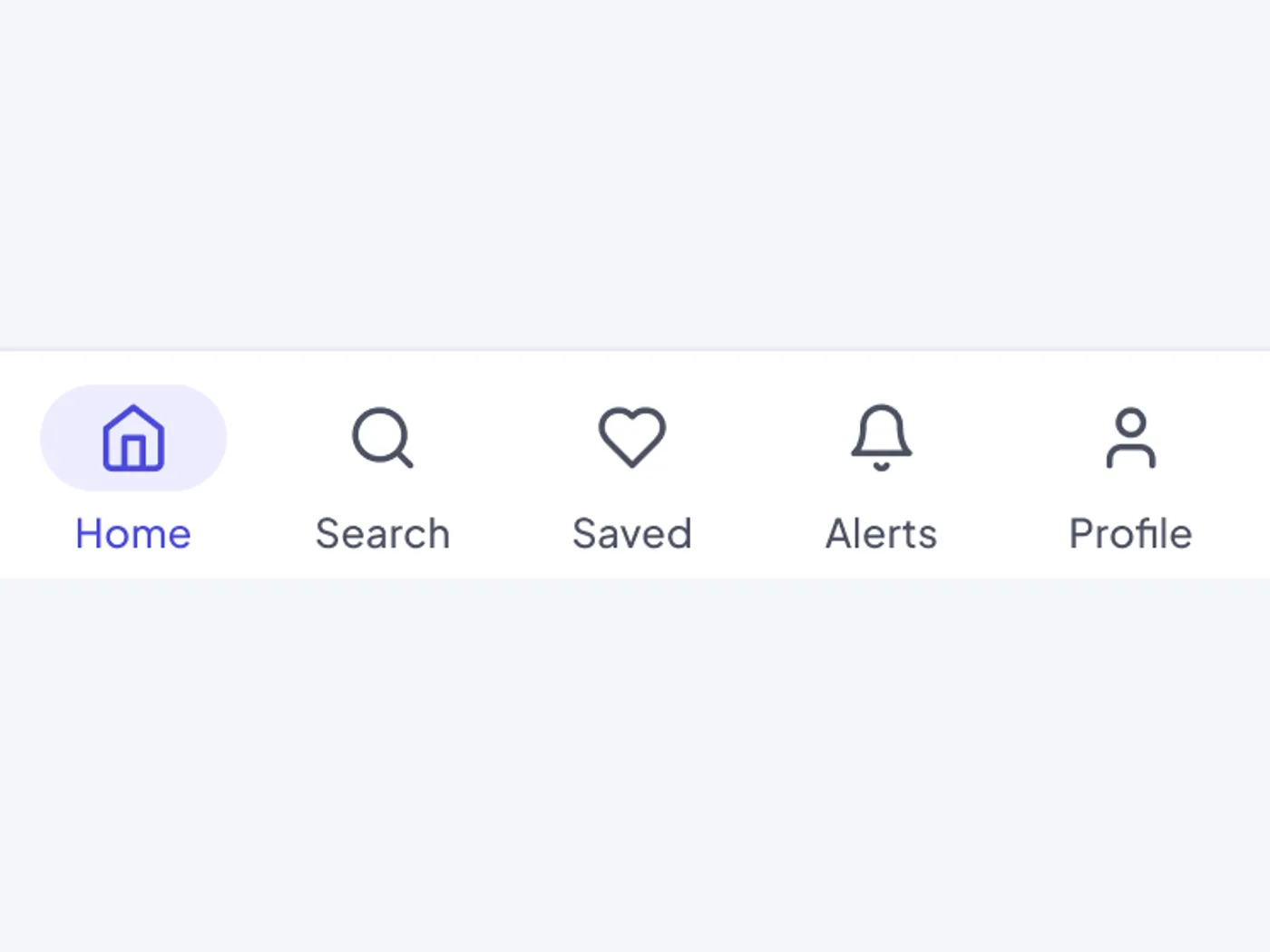 Mobile Bottom Tab Bar UI for Figma