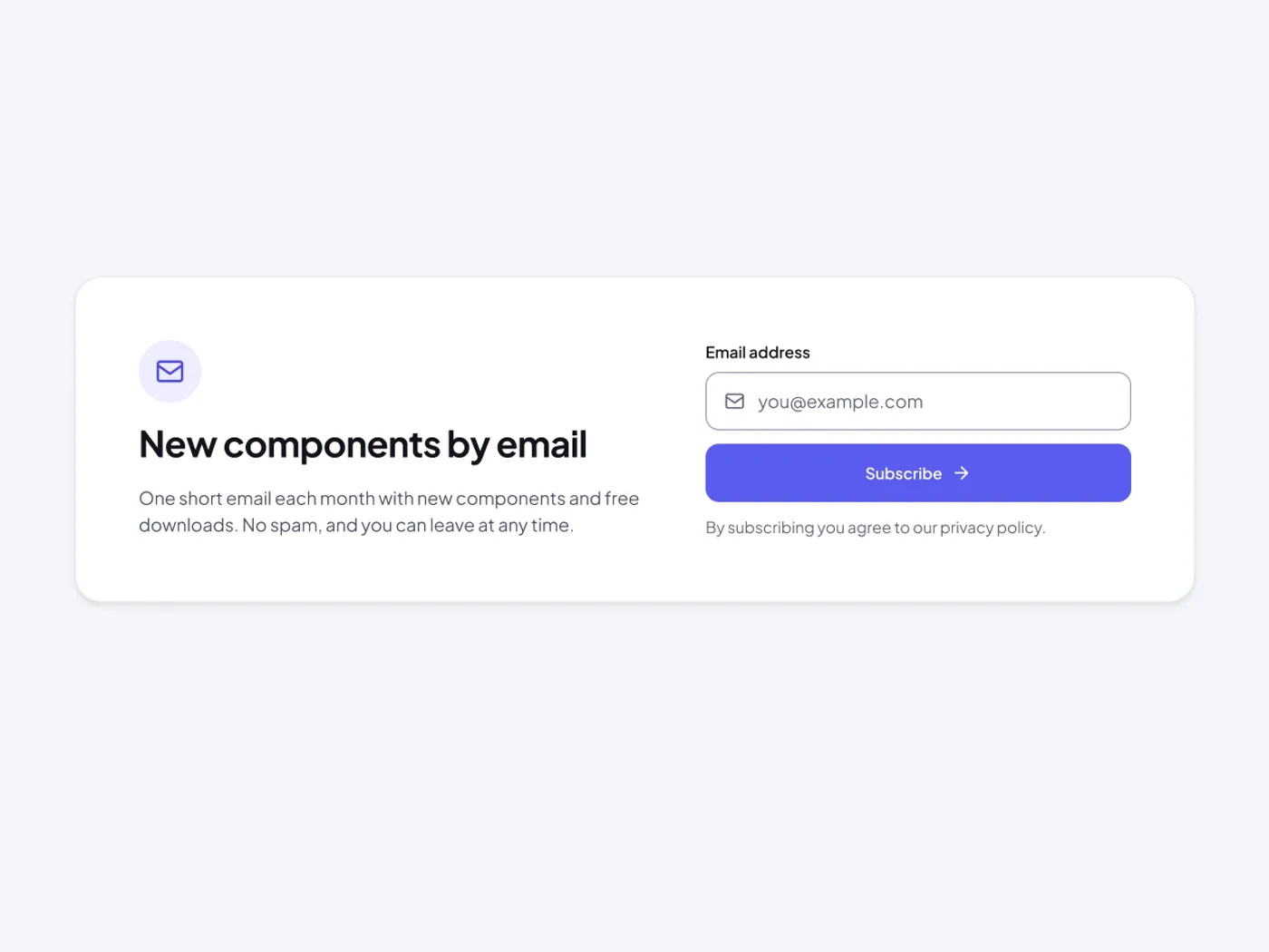 Newsletter Signup Section UI for Figma