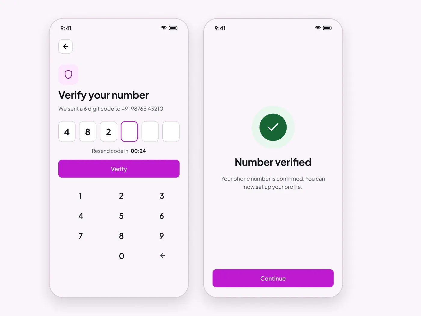 OTP Verification Screens UI for Figma