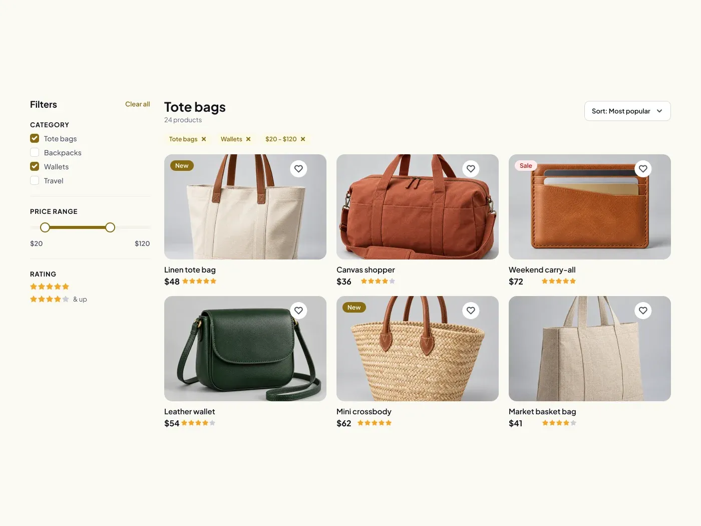 Premium Product List with Filters UI for Figma