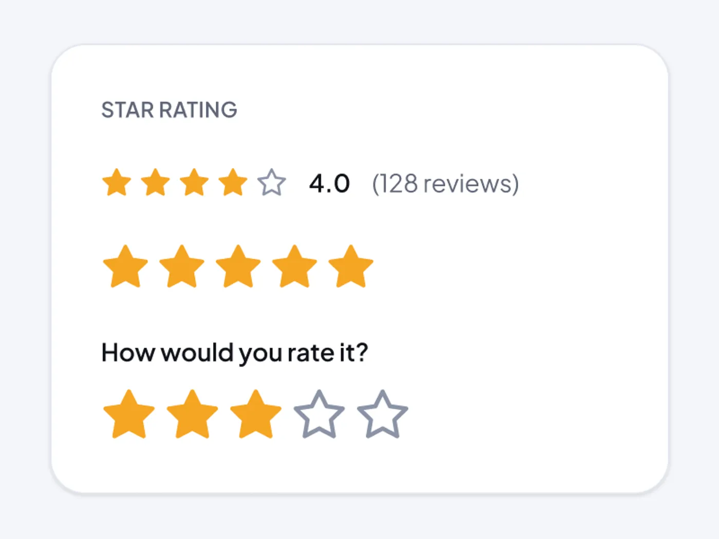 Star Rating UI for Figma