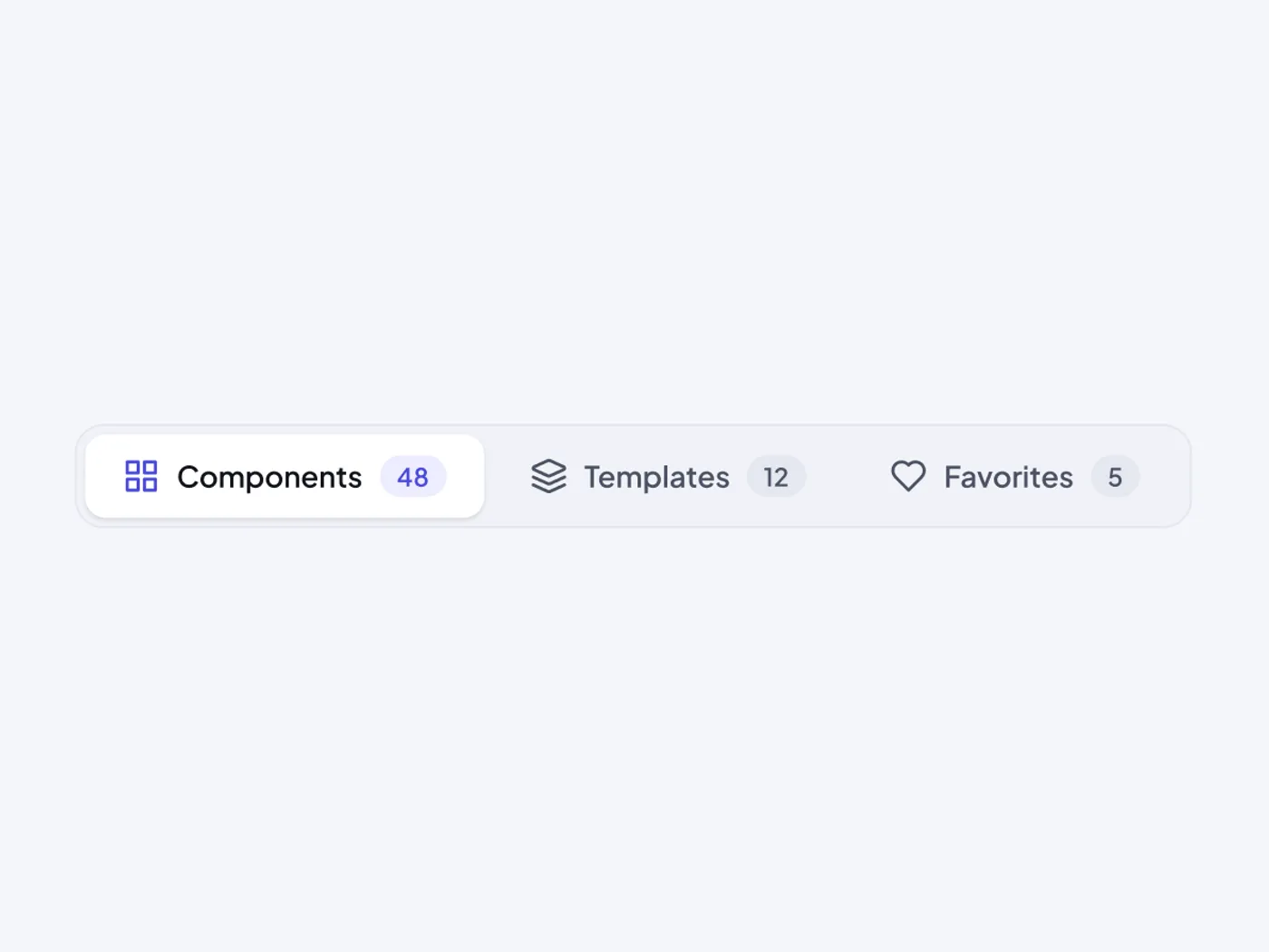 Tabs with Icons and Counts UI for Figma