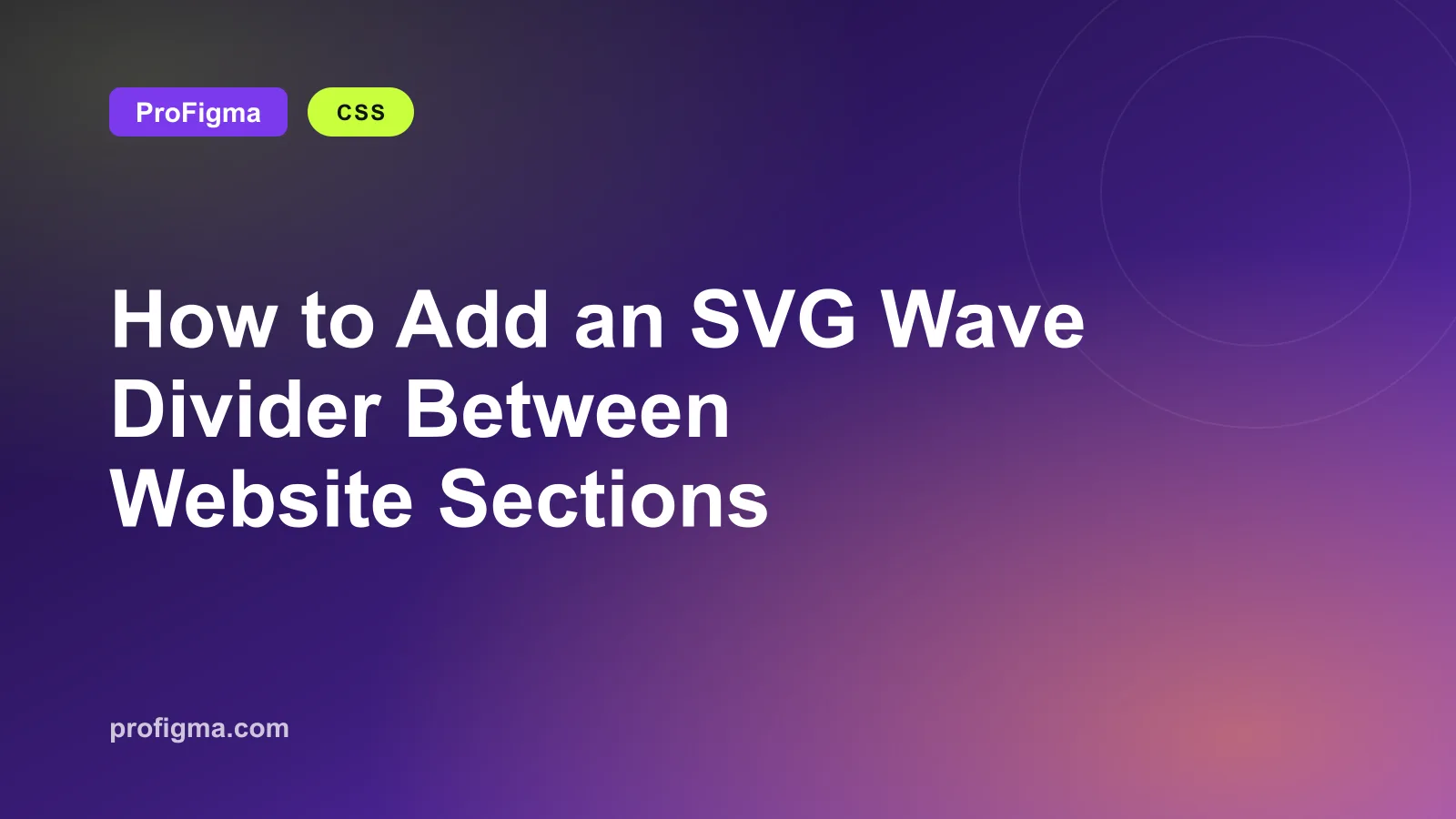 How to Add an SVG Wave Divider Between Website Sections