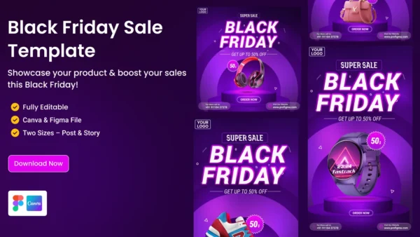 Black Friday sale template for marketing campaigns