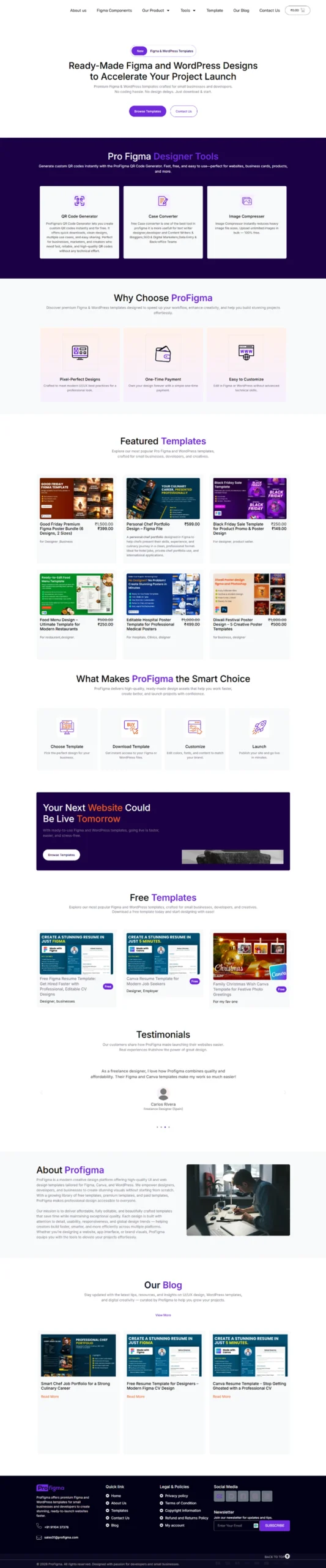 A complete webpage captured from top to bottom as one long continuous screenshot